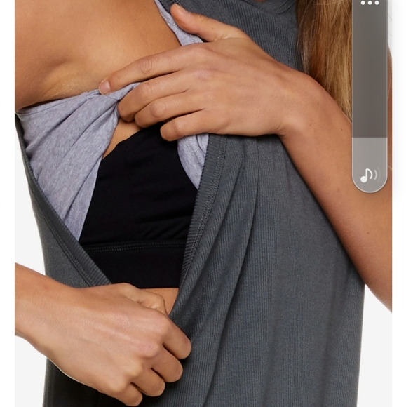 Bae Day to night lounge nursing dress in grey/mineral pine size small - Picture 4 of 6